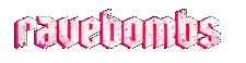 Logo Ravebombs na černém tričku